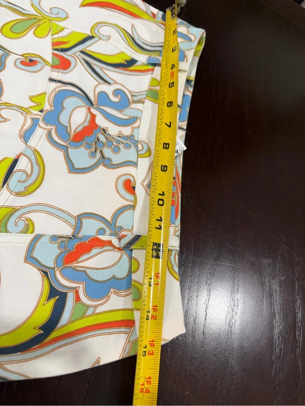 LINE by LYNN South Korea Designer Floral Paisley Pleated Skirt‎ | Size 4